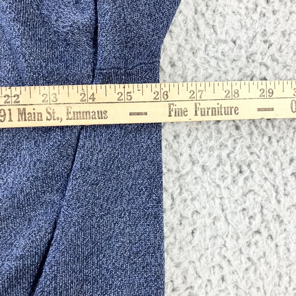 Peter Millar Sweater Mens 2XL Blue Quarter Zip Mock‎ Neck Merino Wool Pullover
